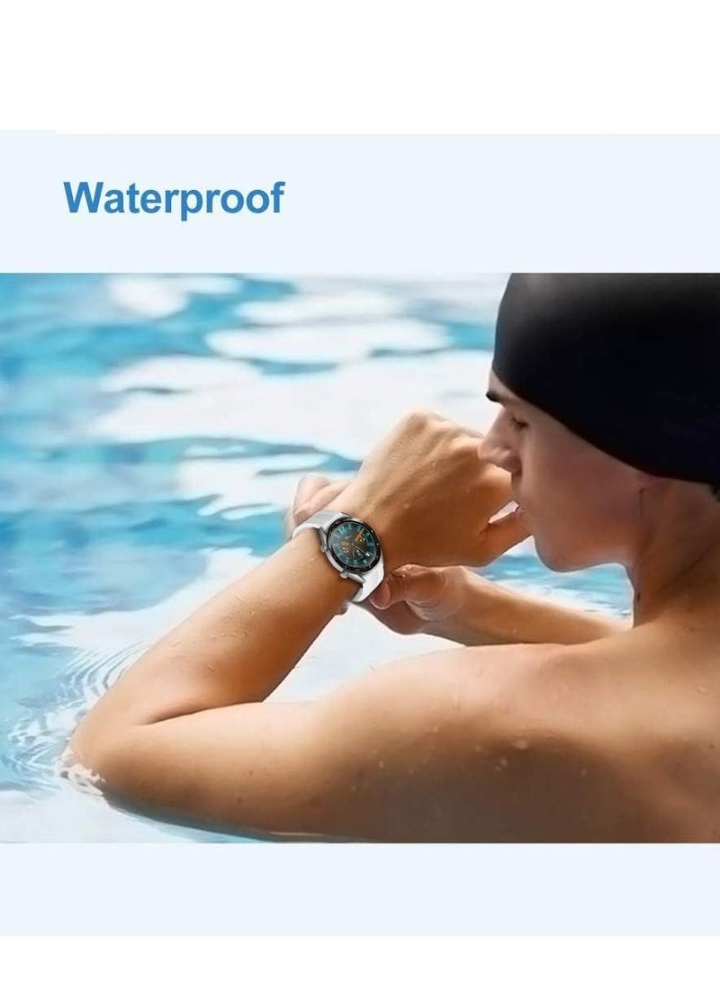 حزام سيليكون 22 ملم لساعة سامسونج جالاكسي 3 45 ملم / واتش 46 ملم / جير اس 3 / هواوي واتش GT3 46 ملم / جي تي 2 اي / جي تي 46 ملم / جي تي 2 برو / جي تي 2 46 ملم / هونر ماجيك واتش 2 46 ملم / امازفيت جي تي ار 4 / جي تي ار 3 / 2 / 2 اي ابيض - Image 3