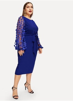 Generic Very chic evening dress with mesh sleeves  - Image 4