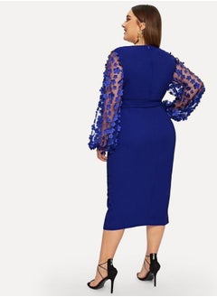Generic Very chic evening dress with mesh sleeves  - Image 2