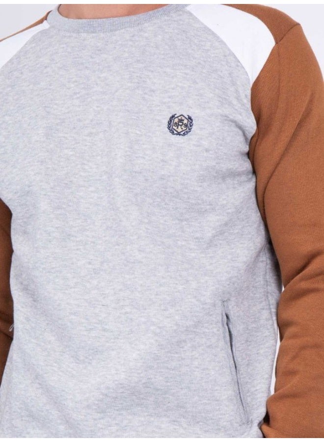 Ritchie Caramel Wormount Crew Neck Cotton Sweatshirt - Image 2