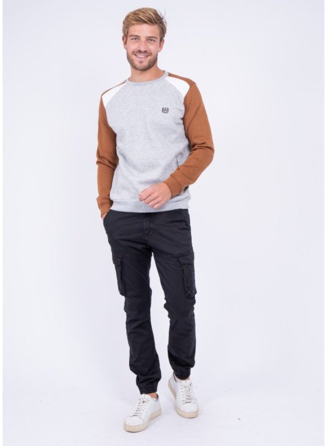 Ritchie Caramel Wormount Crew Neck Cotton Sweatshirt - Image 1