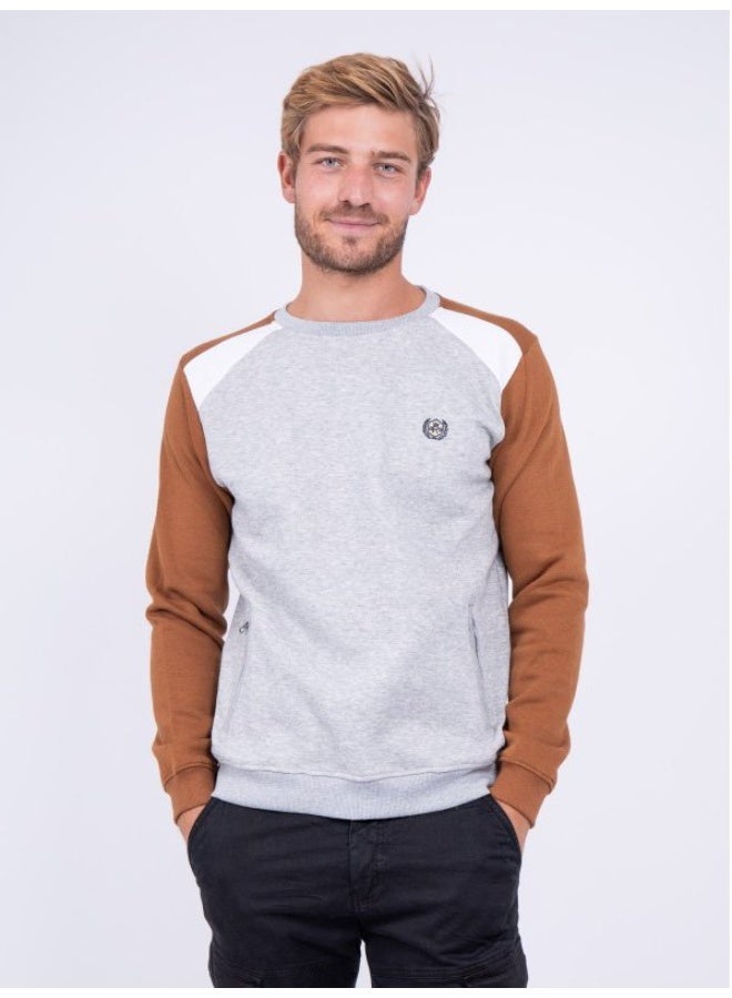 Ritchie Caramel Wormount Crew Neck Cotton Sweatshirt - Image 3