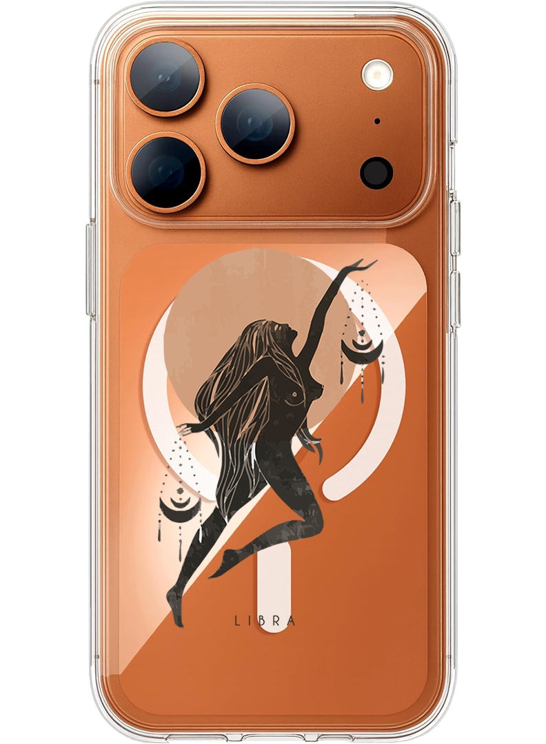 Theodor Magnetic Case for Apple iPhone 17 Pro Compatible with MagSafe Wireless Charging, Shockproof Phone Bumper Cover - Life is better with panda - White - Image 1