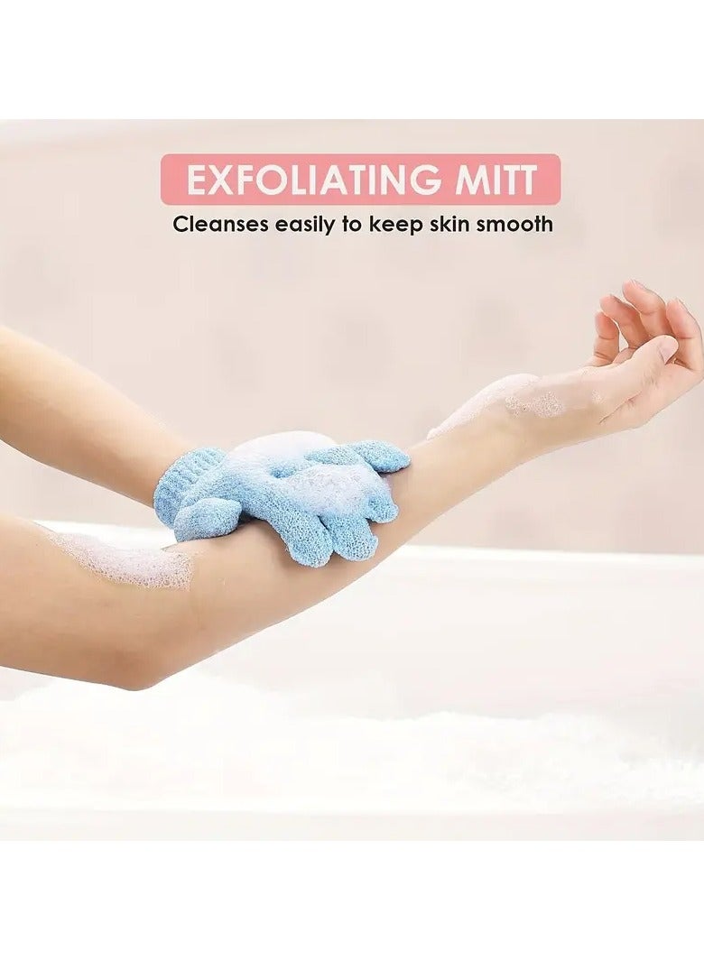 Exfoliating Gloves Premium Double-Sided Bath Scrub for Body, Dead Skin Cell Remover, Spa Massage Skin Exfoliator, Shower Accessories for Women & Men  - Image 5