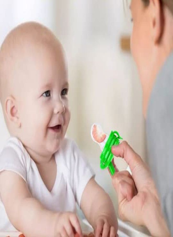 سيف-أو-كيد مُغذّي فواكه/طعام الأطفال Safe-O-Kid® الخالي من مادة BPA - مُغذّي سيليكون آمن وغير سام للفواكه والخضراوات الطازجة والوجبات الخفيفة، مثالي للأطفال الرضع والصغار، أخضر - عبوة من قطعتين - Image 2