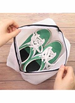 Excefore Shoe Wash Bags 3 PCS Reusable Laundry Bag Mesh Washing Cleaning Bag with Zip Closure for Sneakers Socks Bras Fit up to Men’s Size 12 Travel Organization Bag Shoe Dryer (24CM*42CM)  - Image 4