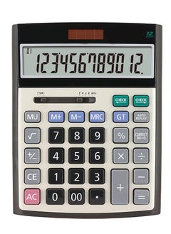superior calculator, for solving easy and complex mathematical operations DS-2TS , 112 check steps and correct , dual power, equipped with a large LCD screen for offices, accountants, and personal use at home or school