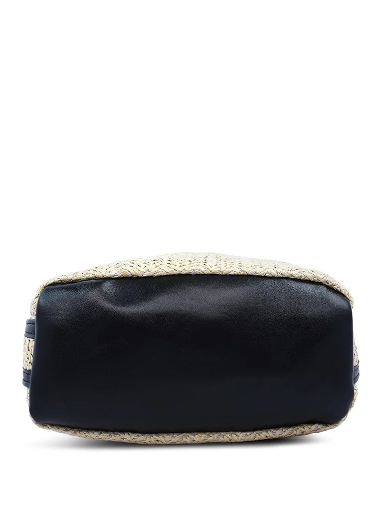 London Rag Dark Beige Woven Purse Bag
