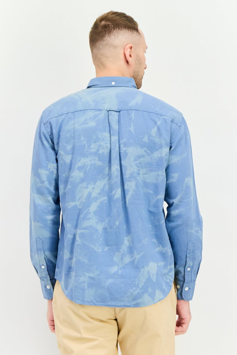 Gant x Wrangler Men Regular Fit Bleach Long Sleeves Casual Shirt, Multicolor - Image 3