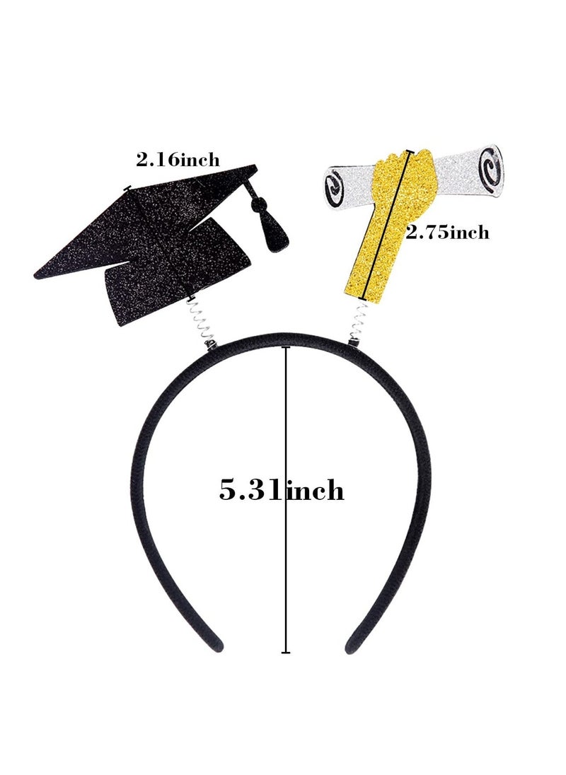 4 Pack Graduation Headband Graduation Cap, Graduation Hair Accessories, Suitable for Graduation Party Dress Up Costume Decorations - Image 3