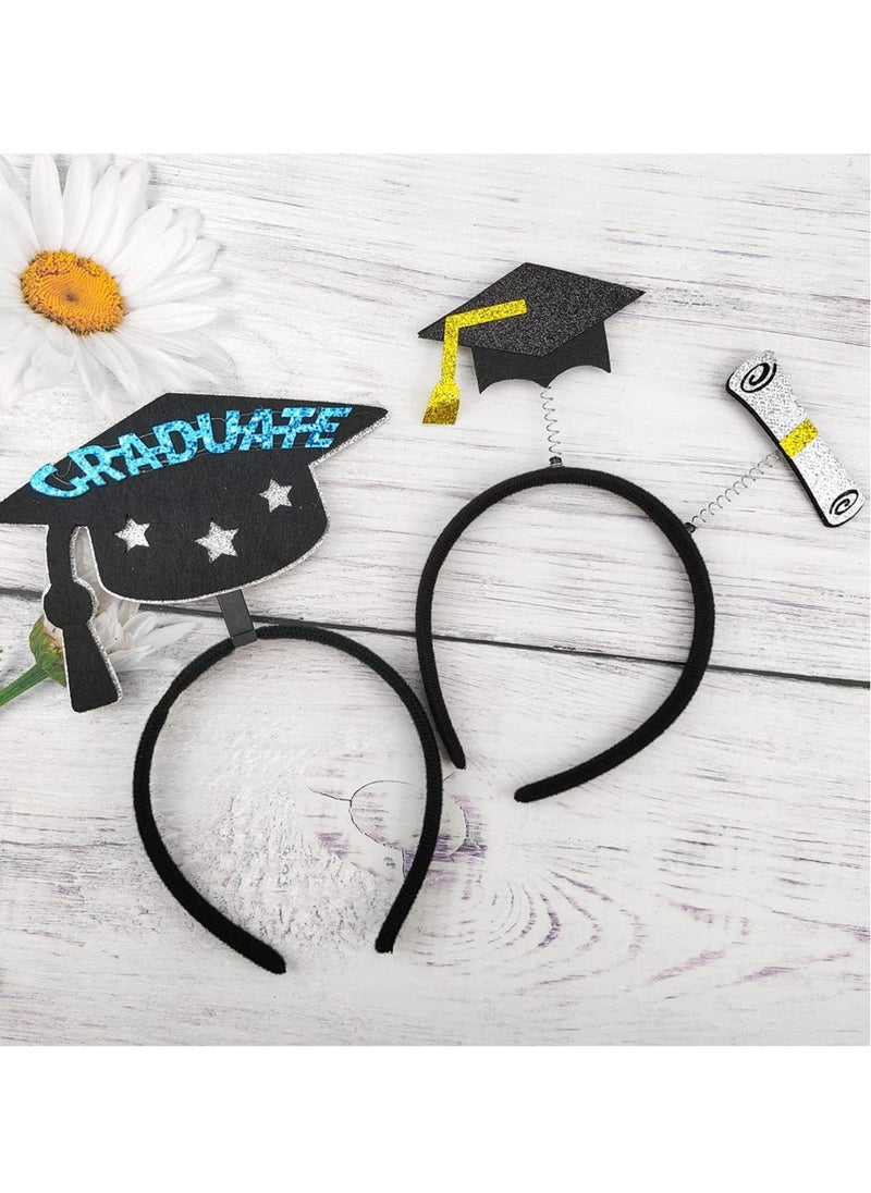 4 Pack Graduation Headband Graduation Cap, Graduation Hair Accessories, Suitable for Graduation Party Dress Up Costume Decorations - Image 4