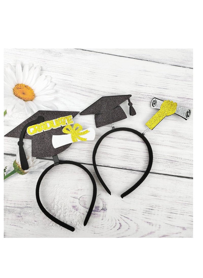 4 Pack Graduation Headband Graduation Cap, Graduation Hair Accessories, Suitable for Graduation Party Dress Up Costume Decorations - Image 5
