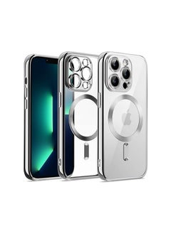 iphone13 Pro Case Cover Logo View Back Case Cover Compatible for iphone 13 Pro | Slim Shockproof | Super Soft TPU | Raised Edges | Anti-Shock | Anti-Yellow (silver)