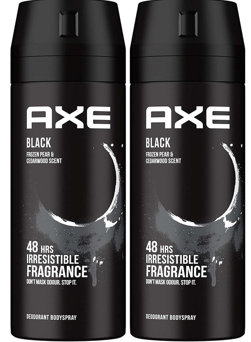 أكس عبوتين من أكس مزيل عرق برائحة الكمثرى المجمدة وخشب الأرز الأسود 150 مل - Image 1