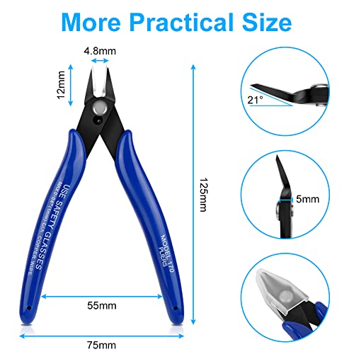 Ainiv Wire Cutters, Spring-loaded Side Cutters Flush Cutters, Diagonal Cutters Precision Side Cutters, Diagonal Cutting Pliers in CRV Steel, Heavy Duty Cutting Pliers for Electrical, Homes - Image 2