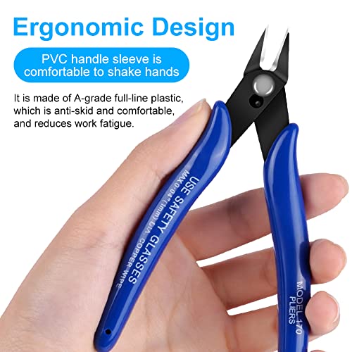 Ainiv Wire Cutters, Spring-loaded Side Cutters Flush Cutters, Diagonal Cutters Precision Side Cutters, Diagonal Cutting Pliers in CRV Steel, Heavy Duty Cutting Pliers for Electrical, Homes - Image 4