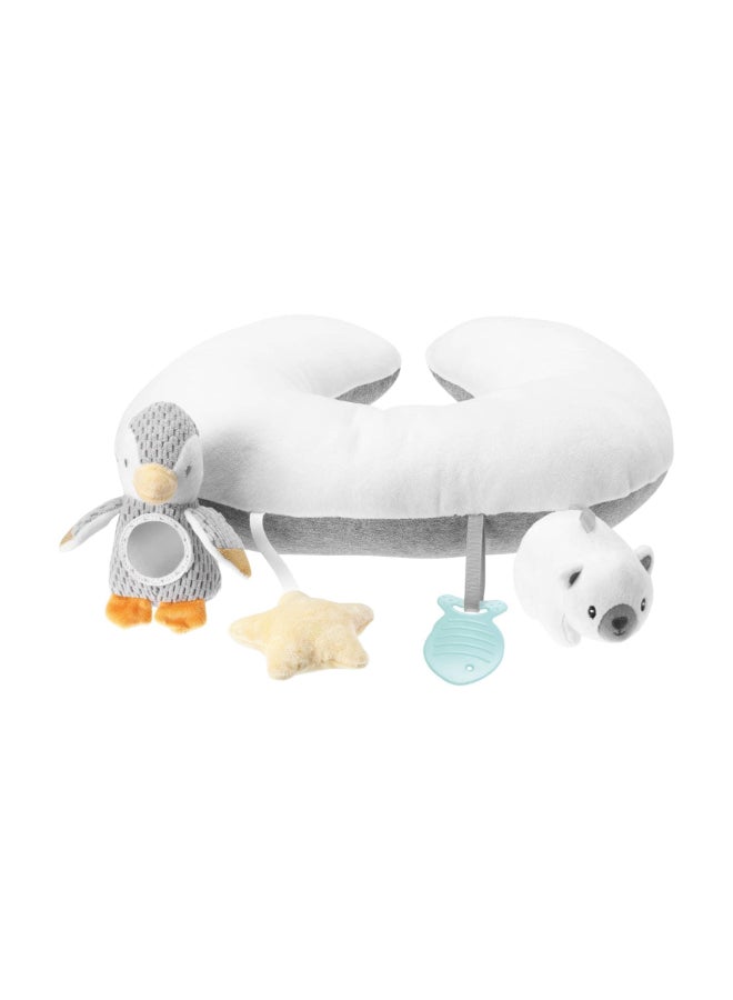 Nuby Nursery Tummy Time Pillow, Baby Support Pillow with Sensory Activities for Tummy Time Development and Early Learning, Assorted - Image 1