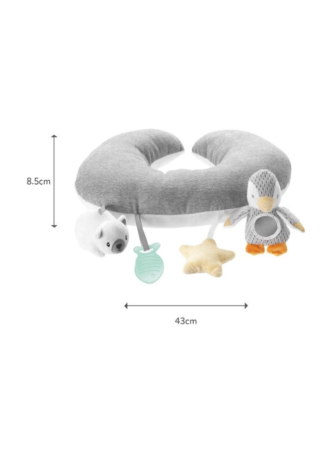 Nuby Nursery Tummy Time Pillow, Baby Support Pillow with Sensory Activities for Tummy Time Development and Early Learning, Assorted - Image 2