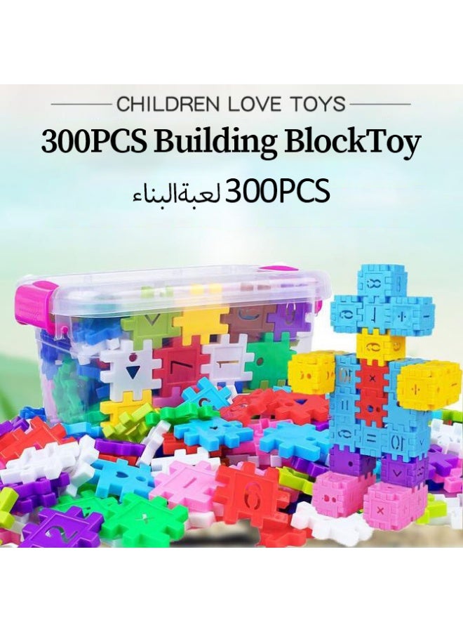 Building Blocks Toys Set , 300pcs Macaron Color Toys Preschool Educational Toys , Toddler Toys For 24+ Month Old Boy And Girl Gifts  - Image 1