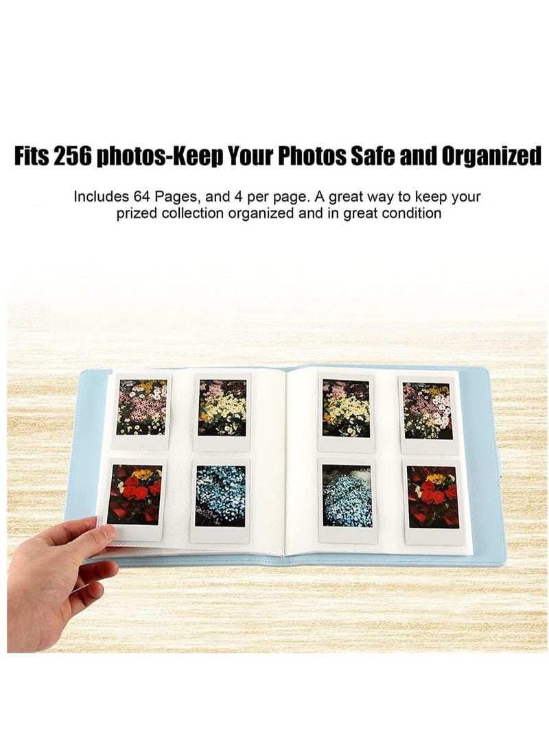 ناناو ألبوم كتاب صغير من قطع Moment، ألبوم صور يحتوي على 256 جيبًا لكاميرا Fujifilm Instax Mini 11 90 70 50S 26 25 9 8+ 8 7S للكاميرا الفورية (أزرق) - Image 2