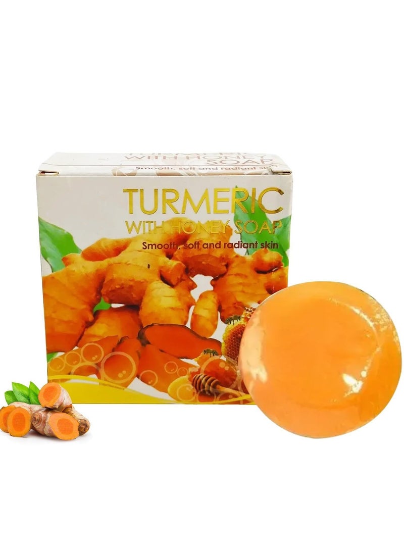 Soft Turmeric With Honey Soap Smooth, Soft And Radiant Skin, cleans pores/hydrates and moisturizes - Image 1