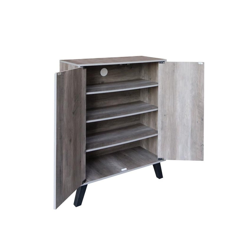 بيتي خزانة أحذية مودرن 4 أدوار –  خشب ماليزي باللونين الرمادي والبني مقاس (94 × 33 × 75) سم - Image 5