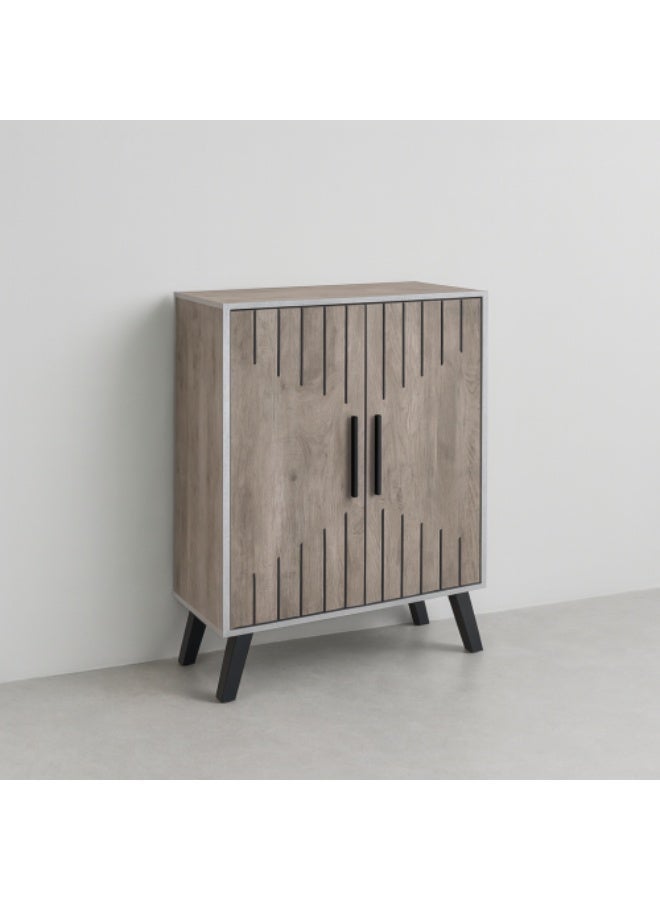 بيتي خزانة أحذية مودرن 4 أدوار –  خشب ماليزي باللونين الرمادي والبني مقاس (94 × 33 × 75) سم - Image 1