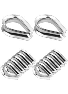AConnet AConnet M12 Stainless Steel Thimble Rigging 12 Pcs Steel Cable Wire Rope Thimble 12304 Stainless Steel Rope Thimbles for Rope Diameter Wire RopeCable  - Image 1