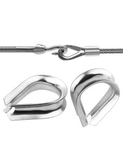 AConnet AConnet M12 Stainless Steel Thimble Rigging 12 Pcs Steel Cable Wire Rope Thimble 12304 Stainless Steel Rope Thimbles for Rope Diameter Wire RopeCable  - Image 4