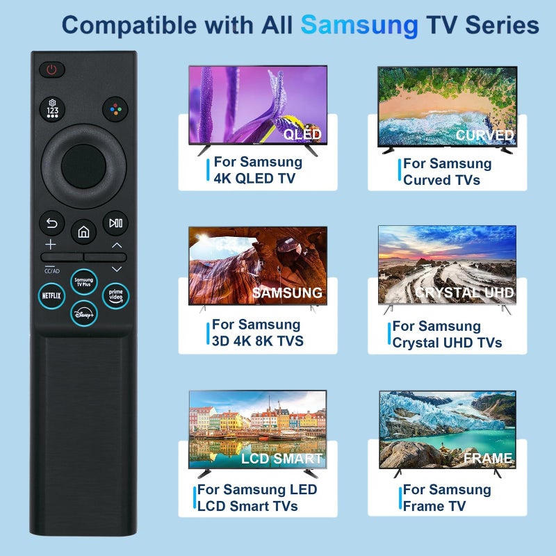 ARCSTILL BN59-01388A Remote Compatible with Samsung Crystal 4K UHD CU7000 DU7200 Series Smart TV, Universal Bn59 Remote Control for All Samsung Smart QLED NEO LED 8K TVs, Universal for BN59-01388H BN59-01457A - Image 4