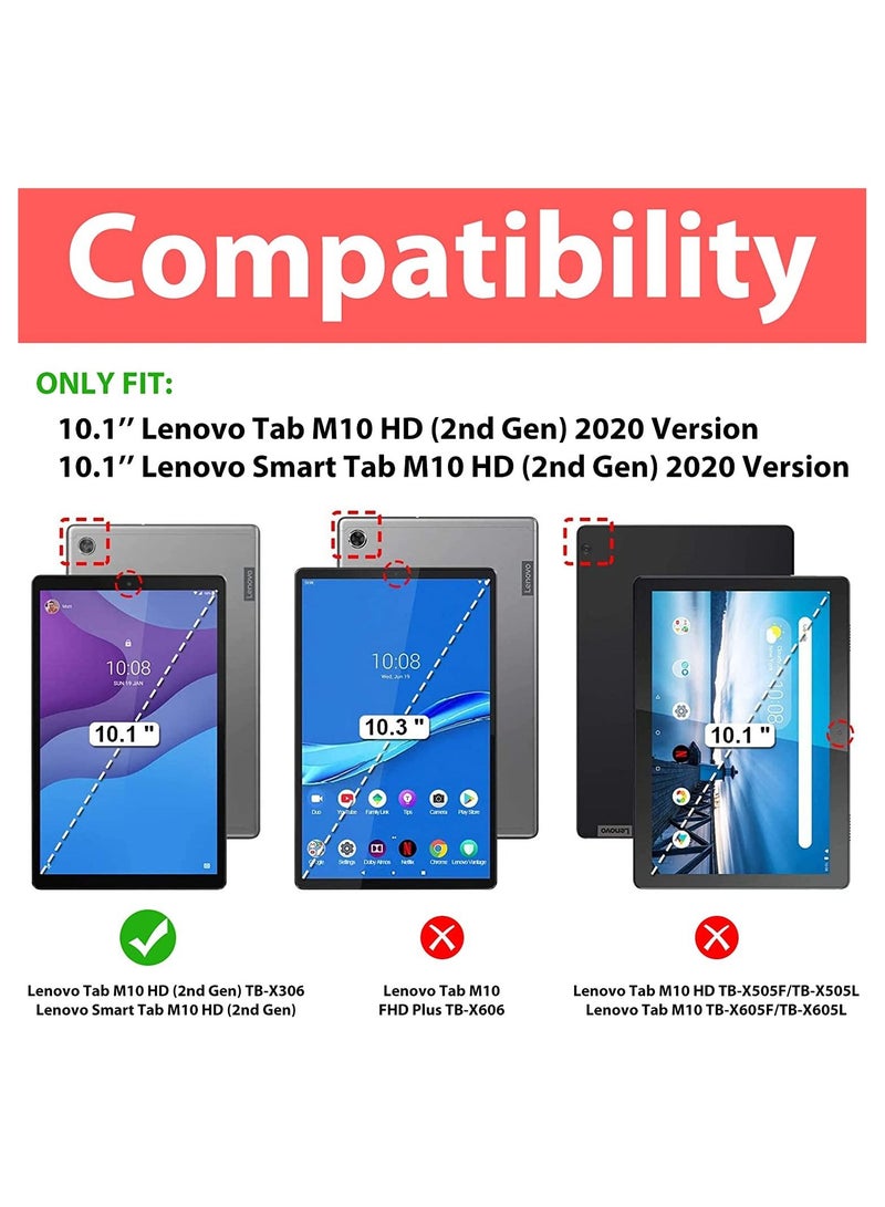 Procases [2 Pack] ProCase Screen Protector for Lenovo Tab M10 HD 2nd Gen (TB-X306X) / Smart Tab M10 HD 2nd Gen (TB-X306F) 10.1 Inch 2020 Release, Tempered Glass Screen Film Guard Screen Protector –Clear - Image 3