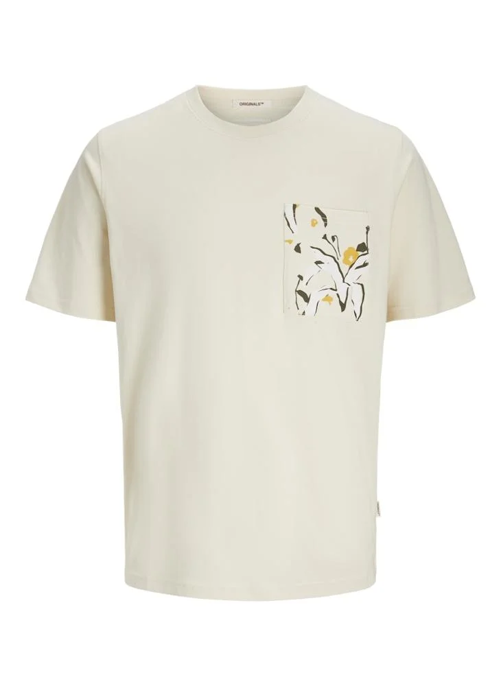 JACK & JONES Jortavira Aop Pocket Crew Neck T-Shirt