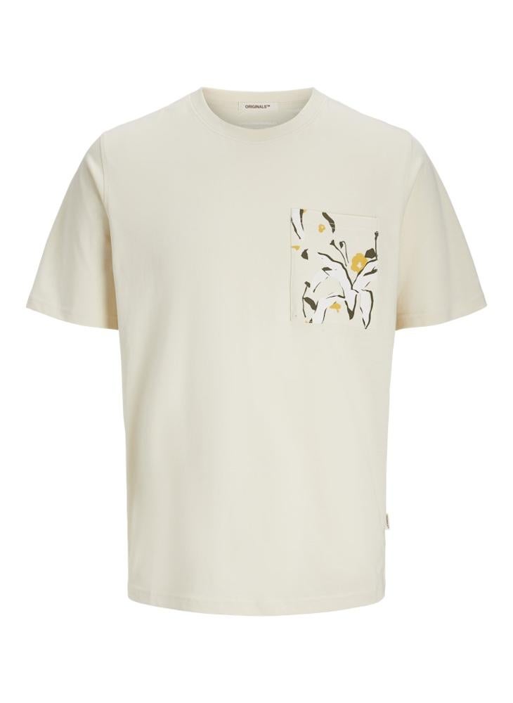 JACK & JONES Jortavira Aop Pocket Crew Neck T-Shirt 
