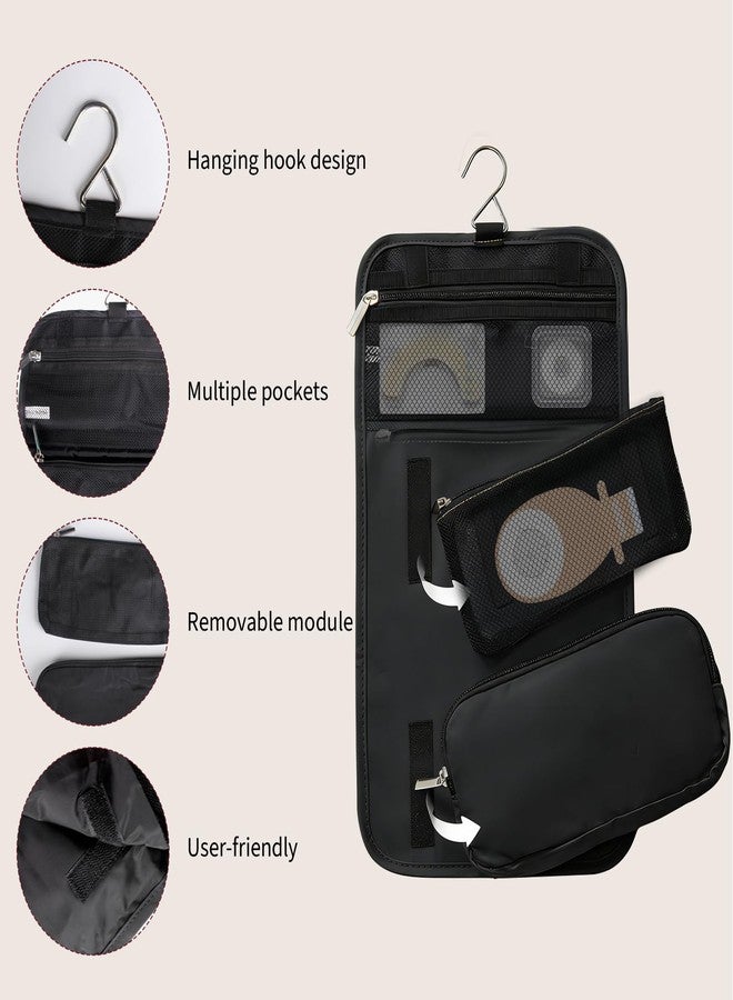 DERAYMI Ostomy Colostomy Travel Bag, Hanging Ostomy Supplies Bags with Hook, Accessory Storage Bags Pouch for Colostomy Toiletries Makeup (Black) - Image 3