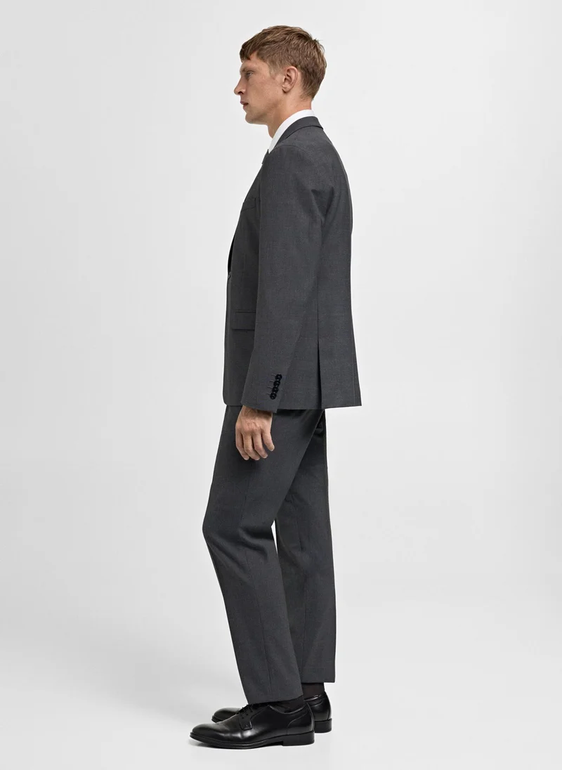 مانجو مان Stretch Fabric Super Slim Fit Suit Trousers