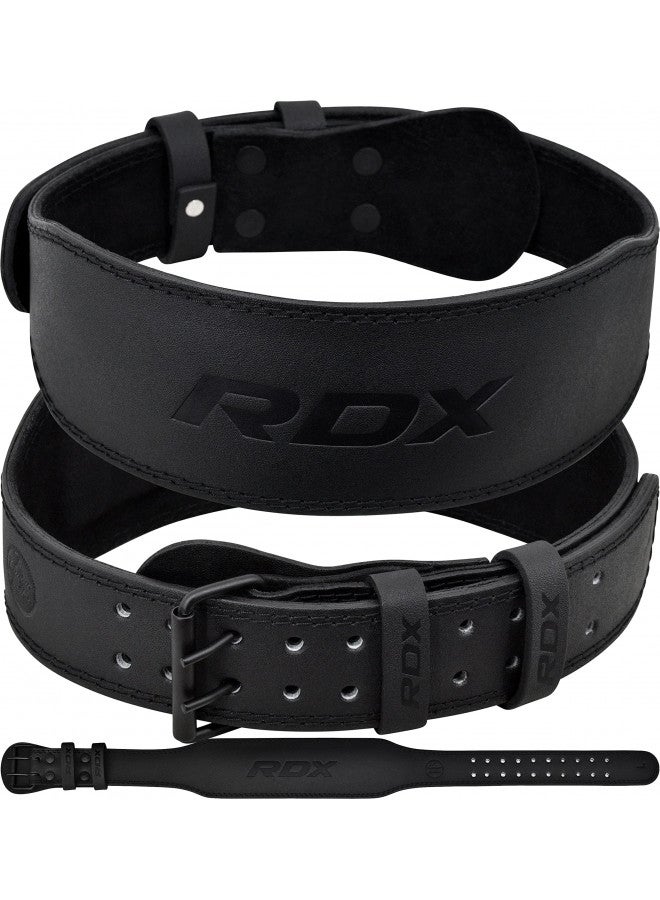 Rdx RDX Weight Lifting Belt Gym Fitness, Cowhide Leather, 4 6 Padded Lumbar Back Support, 10 Adjustable Holes, Weightlifting Powerlifting Bodybuilding Deadlift Squat Workout Strength Training, Men Women - Image 1