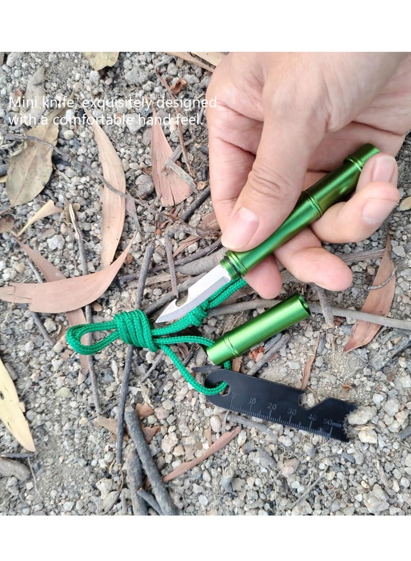 3-in-1 Fire Starter Survival Tool with Whistle, Multi Tool for Camping Hiking Survival, Flint fire Stick Knife Whistle Tool Set, Magnesium Rod Fire Starter, Climbing Gear, Gift for Man and Dad  - Image 5