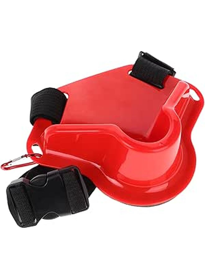 Adjustable Red Fishing Belt With Safety Buckle Lightweight Waist Support Strap For Anglers - Image 1