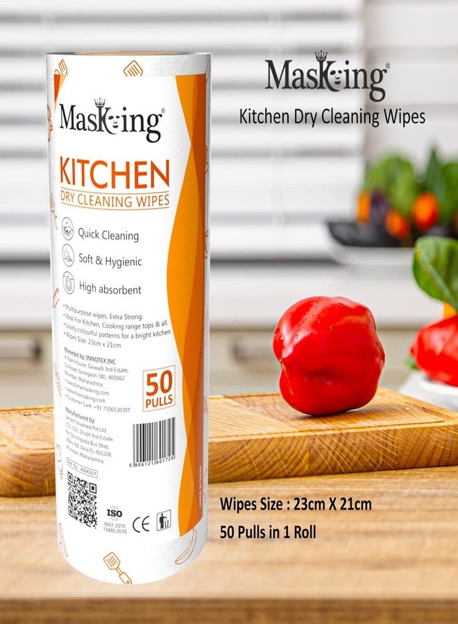 MASKING DRY KITCHEN ROLL - Dry Kitchen Tissue, Towel Paper Roll, Dry Cleaning Wipe -1 Rolls (50 Pulls Per Roll) in Purple - Image 2