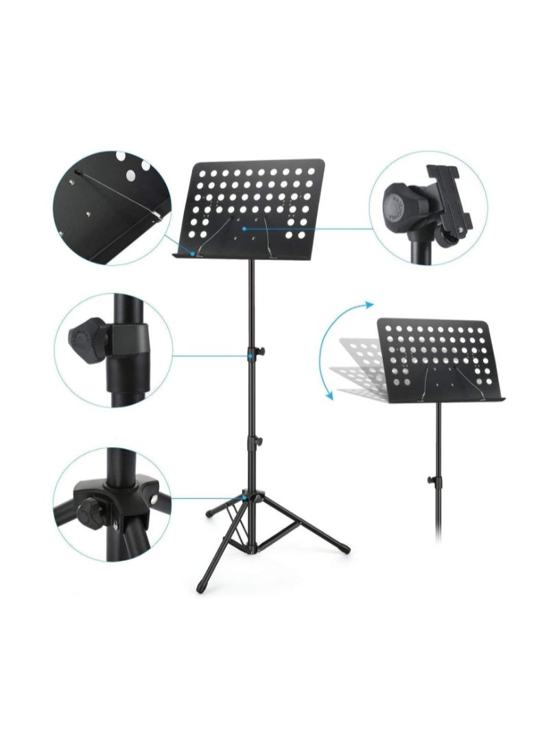 GOGOGO Adjustable Music Conductor Stand Folding Sheet Music Stand Lightweight Metal Music Holder Durable Tabletop For Guitar Piano - Image 2