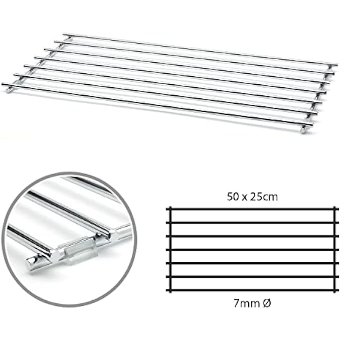 CKB Ltd Large Rectangular Metal Trivet Chrome Steel  Premium Worktop Saver Work Surface Protector Metal Mat For Resting Hot Cooking Pots  Pan 50 X 24Cm - Image 2