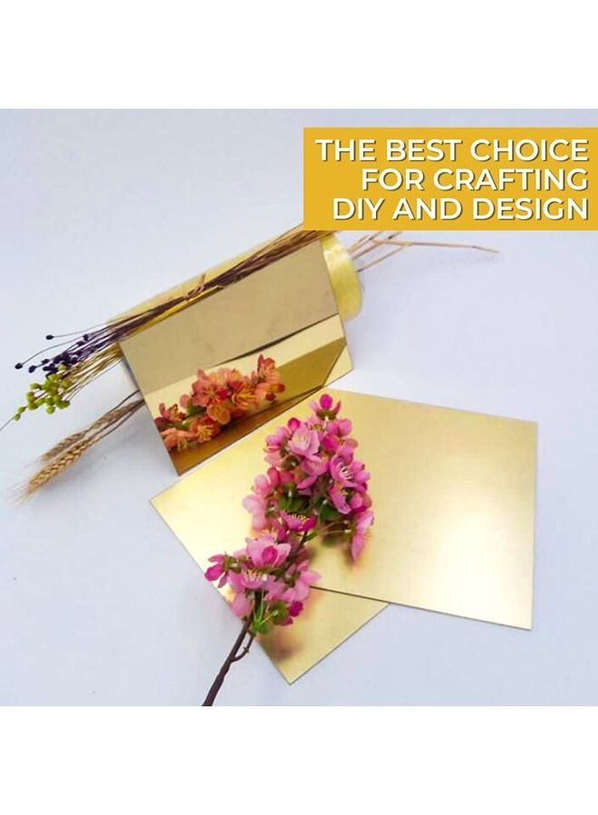 LAMSIT IBDAA Acrylic Sheet 3mm Thick Pack of 2 Rectangle Golden Mirror - Image 3