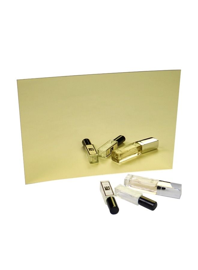 LAMSIT IBDAA Acrylic Sheet 3mm Thick Pack of 2 Rectangle Golden Mirror - Image 1