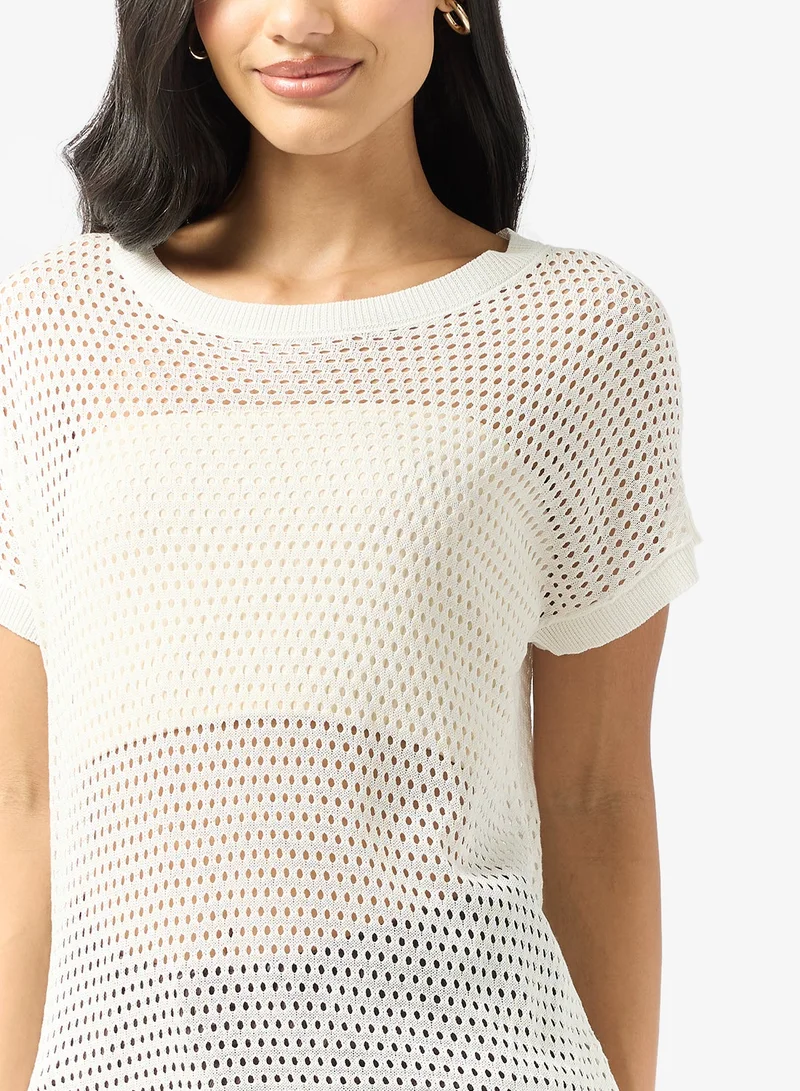 Ginger Knitted Openwork Top