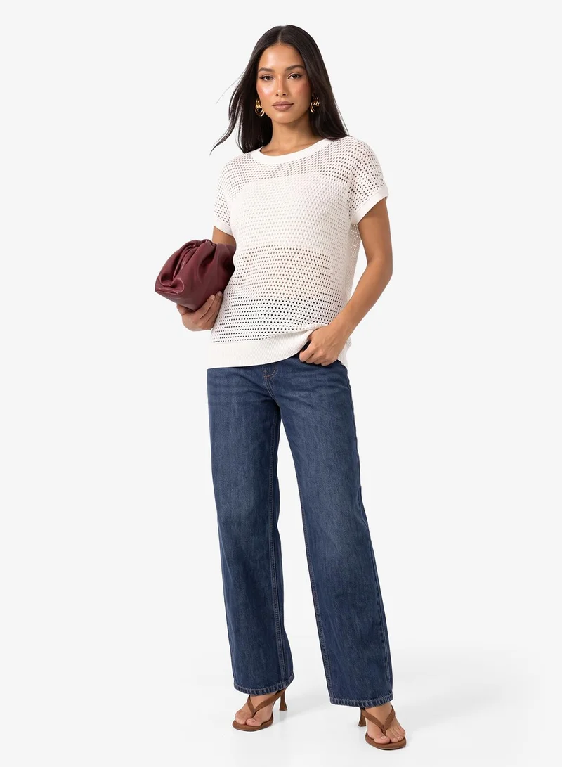 Ginger Knitted Openwork Top