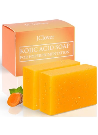 Kojic Acid Soap Dark Spot Remover Soap Bars Moisturizing For Face & Body Reduce Acne Scars Natural Bar Soap With Vitamins C Hyaluronic Acid Turmeric Olive Oil3.5 Oz (2 Bars) - pzsku/Z715FD7044C410C4BADCBZ/45/_/1707975714/9f464d81-13ee-4dca-9a3e-cee123356945