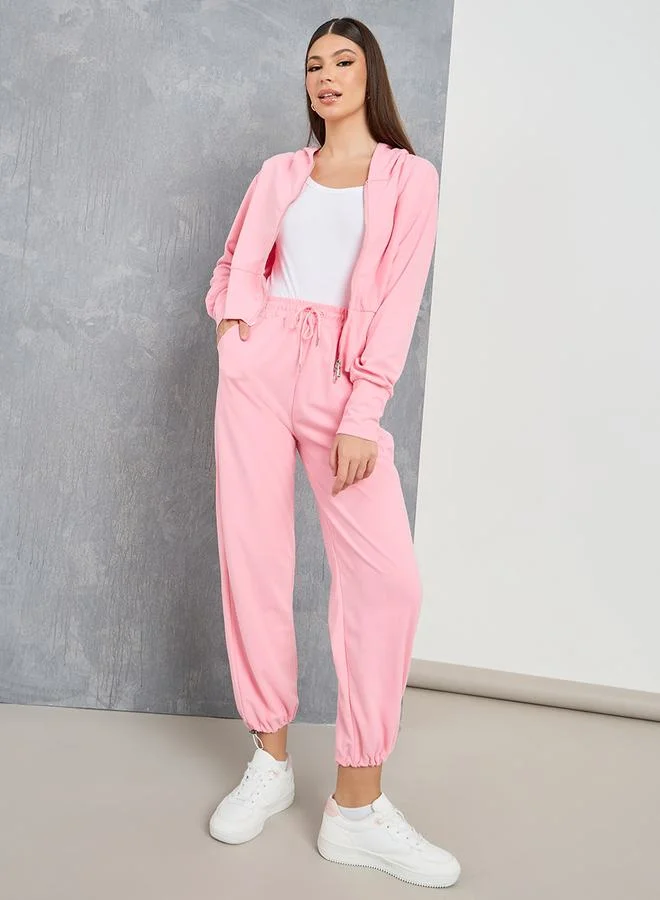 Take Two Zipper Up Detail Jacket & Jogger Co-Ords