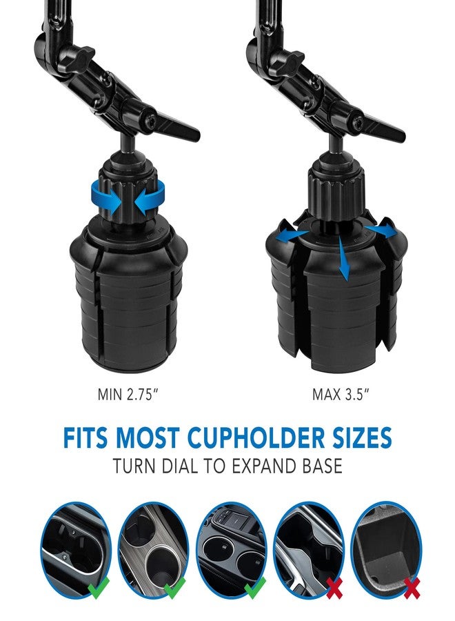 Mount-It! Mount-It! Cup Holder Tablet Mount, Universal Adjustable Car Mount for iPad, Mini iPad, Samsung Galaxy Including 7" to 11" Android Tablets up to 3.3 lbs (MI-7320) - Image 3