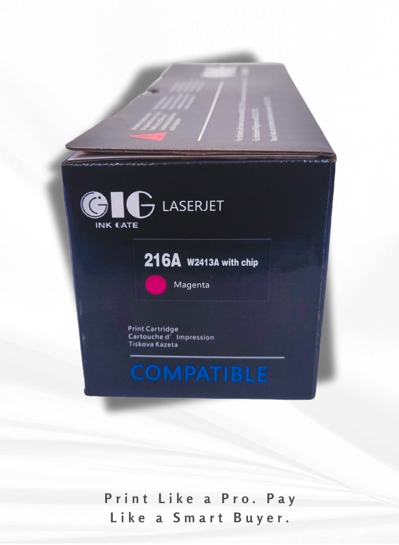 IG Magenta Toner Cartridge – Compatible with HP 216A – For LaserJet Pro 155a / 155nw / MFP 183fw / 182n – Up to 850 Pages - Image 3