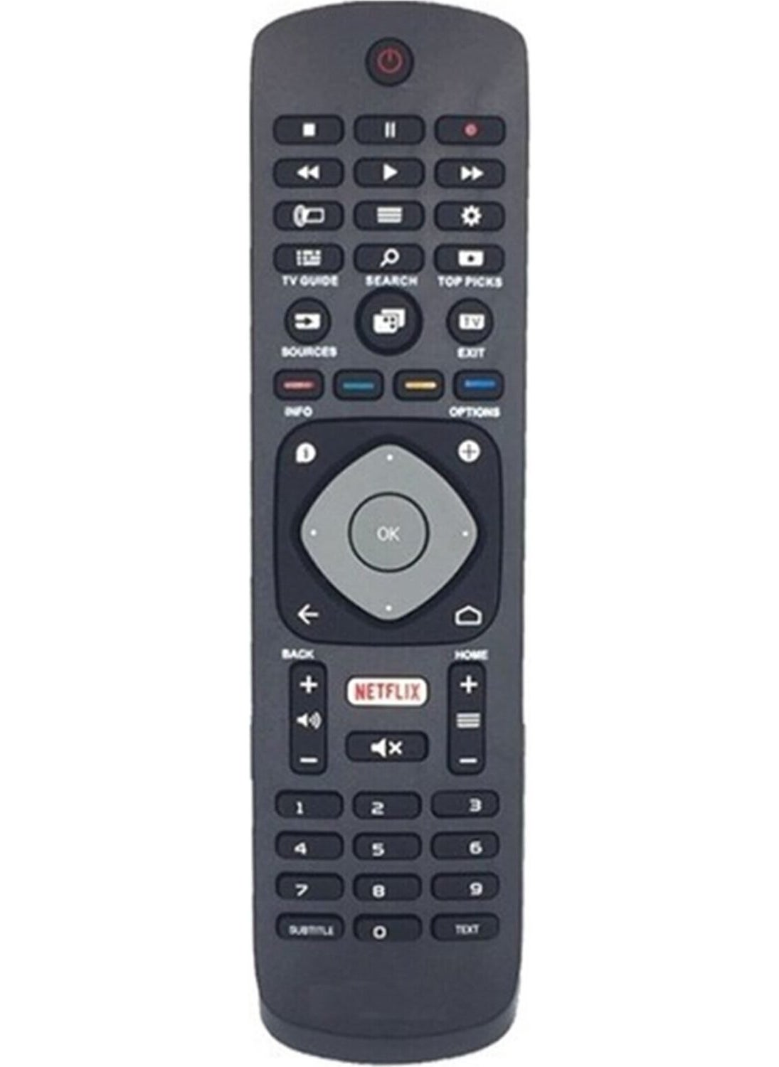 Philips 65PUS6521/12 Compatible Replacement Remote without Keyboard